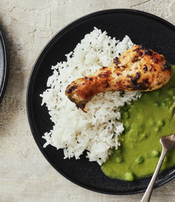 Poulet épicé à l’haïtienne & sauce aux pois verts