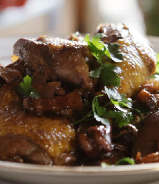 recette de poulet au vin rouge Brunello