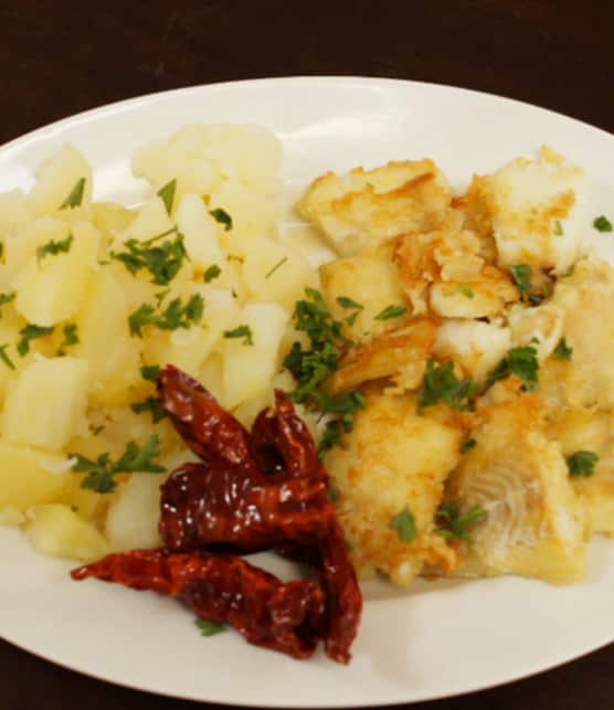 recette de baccalà (morue) aux piments croustillants
