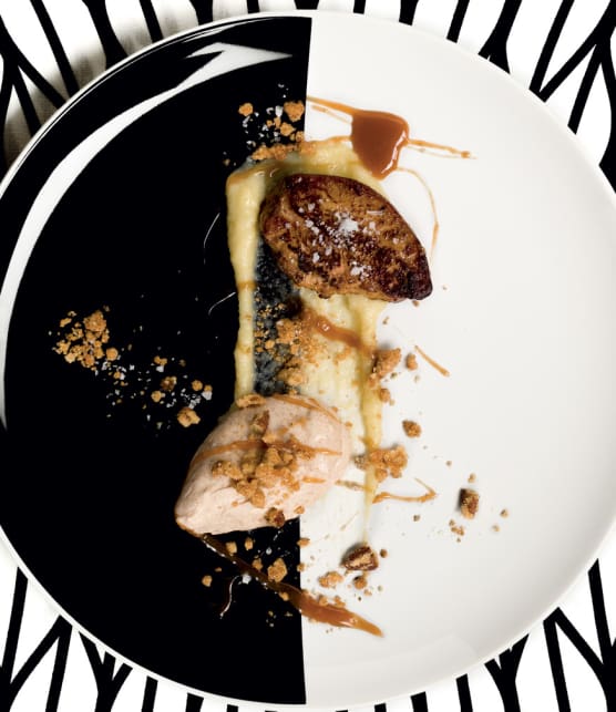 croustade aux pommes revisitée avec foie gras poêlé