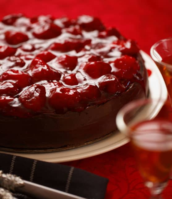 gâteau au porto et framboises