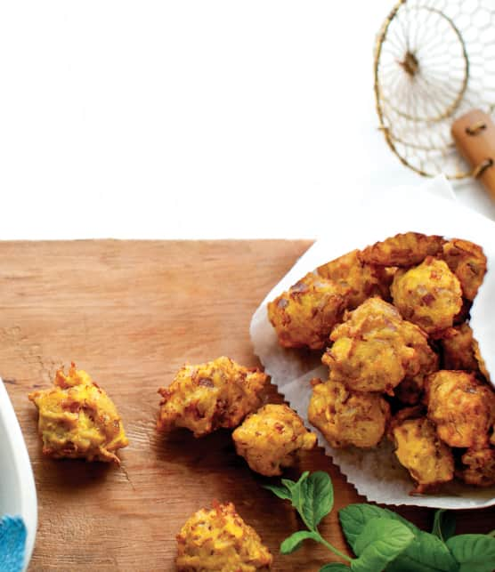 bhajis aux légumes racines