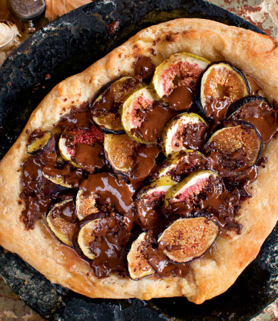 pizza aux figues et au chocolat