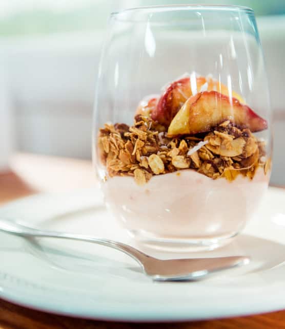 croustade aux pommes McIntosh et caramel salé au lait d’amande - version allégée