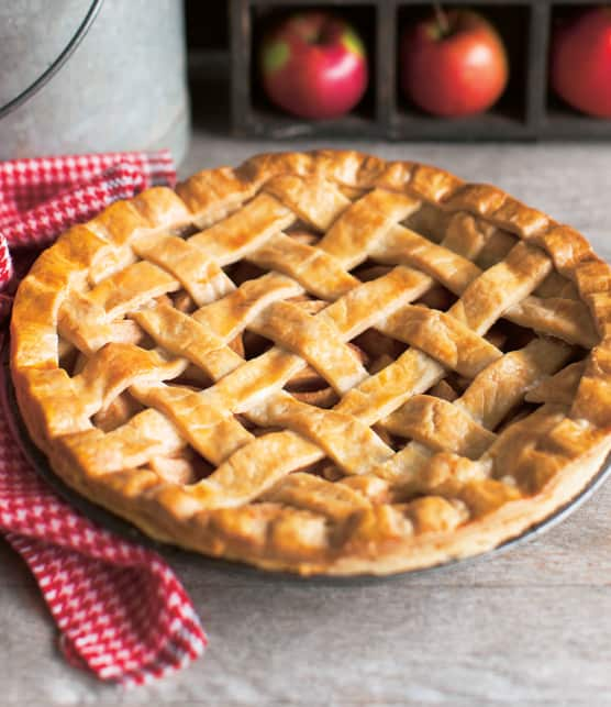 tarte aux pommes, croûte au fromage à la crème