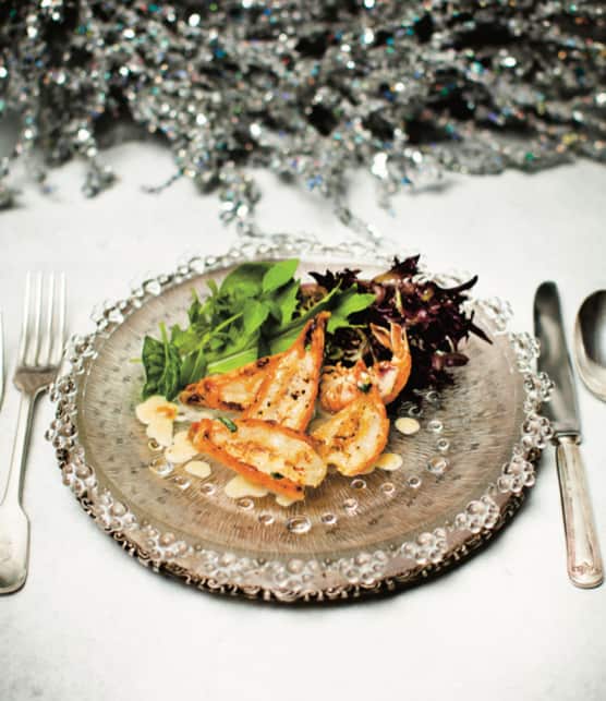 langoustines sautées aux épices et flambées au pastis