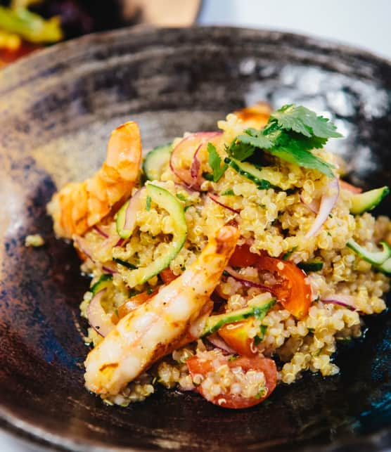 quinoa à la mangue et au crevette