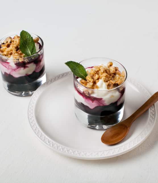 verrine à la mascarpone et aux camerises