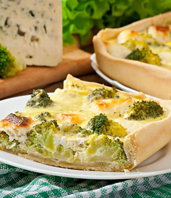 quiche aux brocolis et au saumon fumé