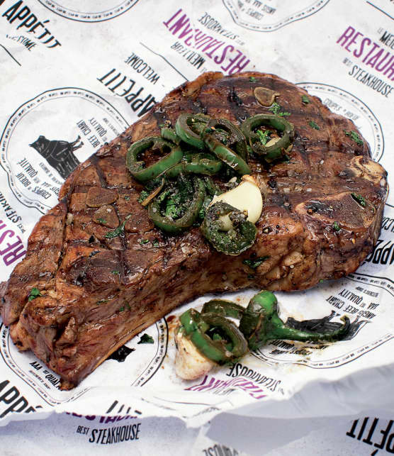 steak à la poêle, sauce de l'enfer