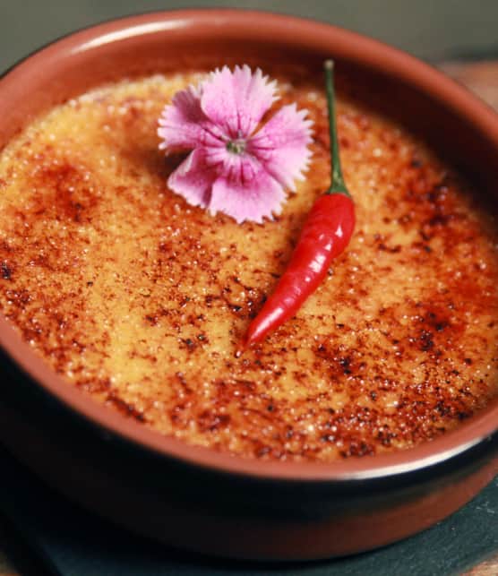 crème brûlée au piment d’Espelette