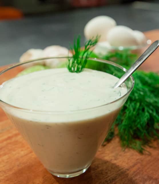 vinaigrette crémeuse à l'aneth