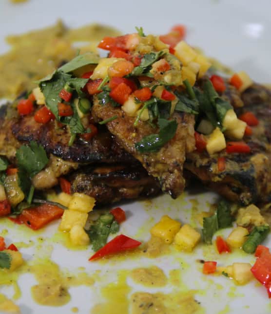 cuisses de poulet boucanées, sauce chien