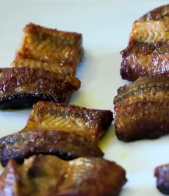 recette d’anguille fumée frite