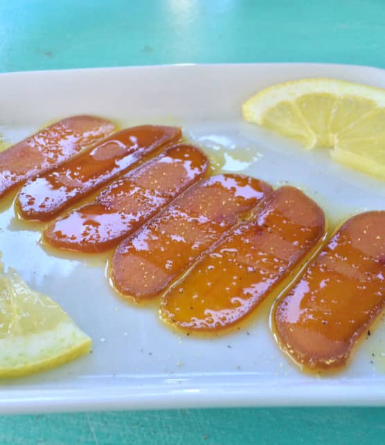 carpaccio de poutargue