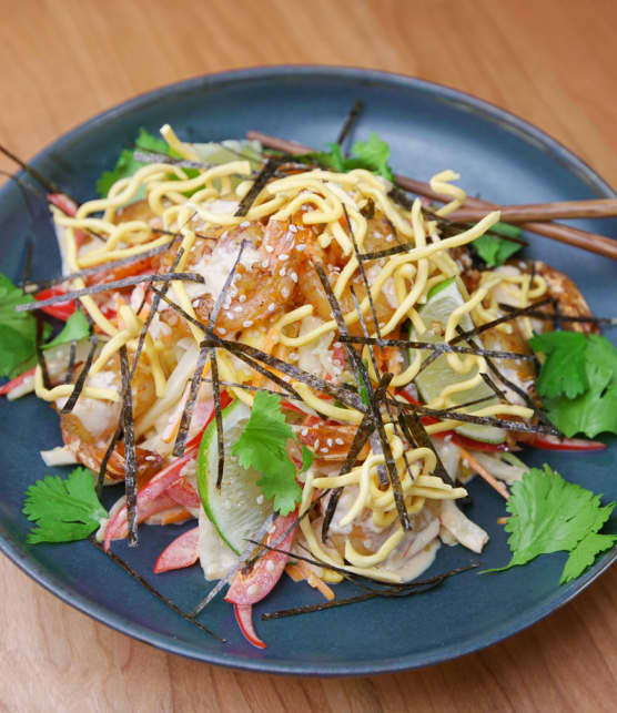 salade thaïe de crevettes rôties