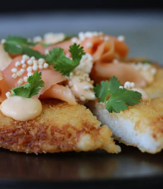 Pizza sushi au saumon fumé