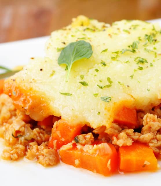 Pâté chinois réinventé aux tomates et gratin