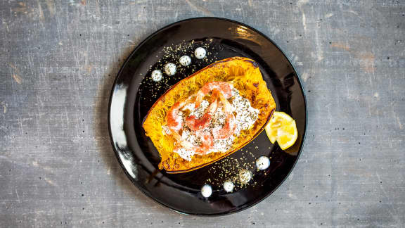 Courge spaghetti fumée