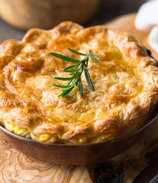 Tourte au poulet et champignons