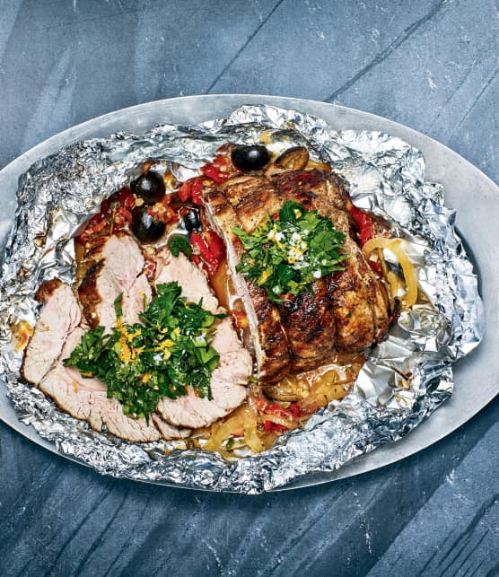 Rôti de veau en papillote