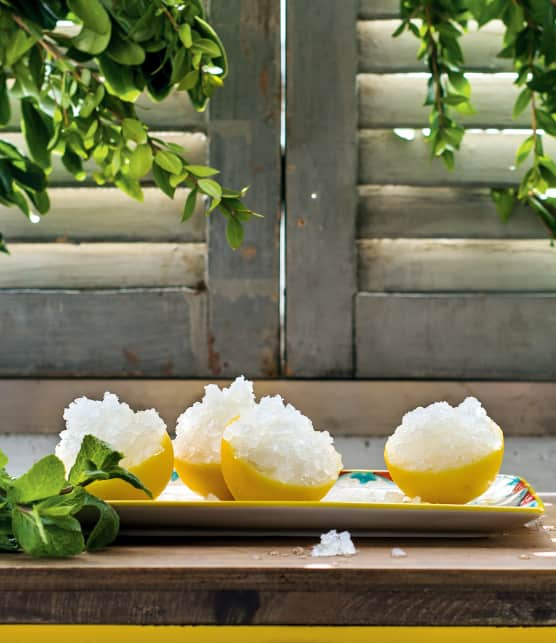 granita di limone (granité au citron)