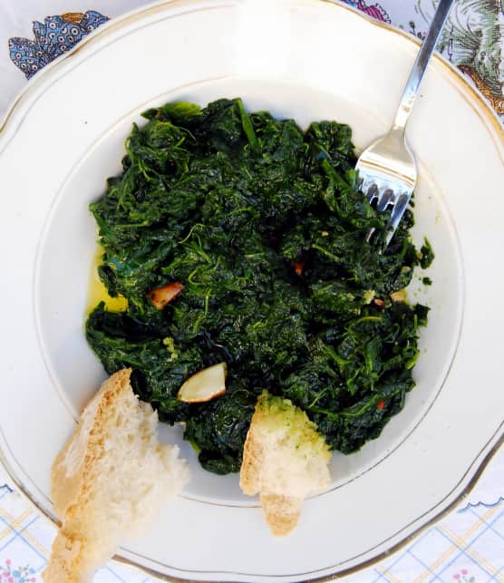 sauté d'épinards