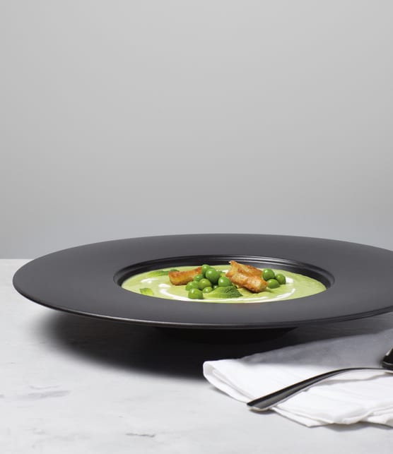 Gaspacho aux petits pois et à la menthe