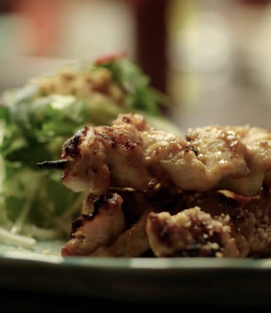 L'avant-match des foodies - Satay de poulet