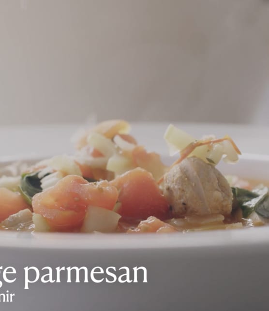 Trois fois par jour & vous - Soupe florentine à la saucisse italienne et aux raviolis