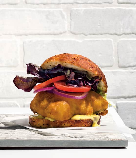 burger de morue charbonnière