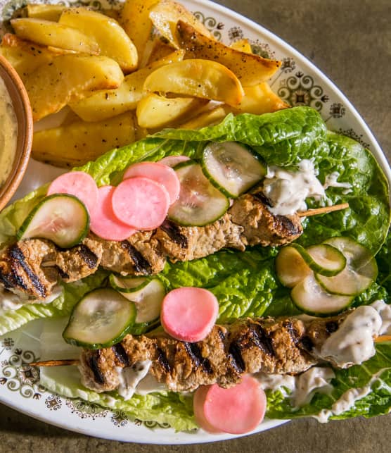 Shish taouk en romaine