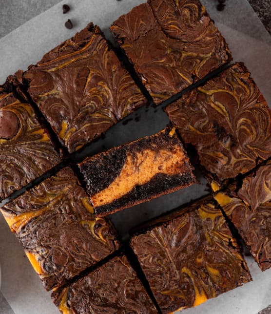 Brownies marbrés à la citrouille