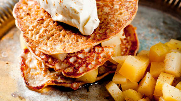 crêpes aux pommes caramélisées