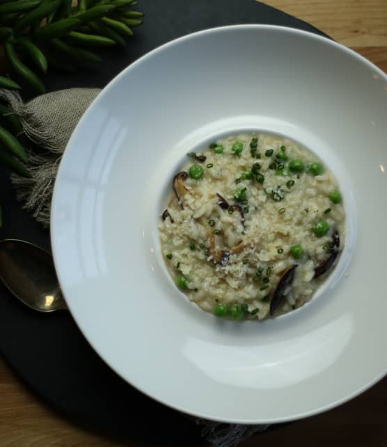 Risotto aux champignons et canard confit