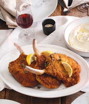 Côtelettes de porc panko-cheddar