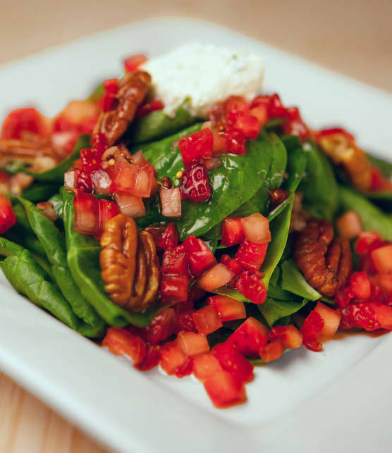 salade de fraises et d’épinards