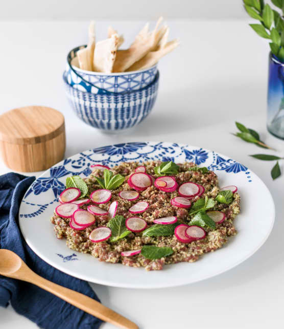 kébbé nayé ou tartare d'agneau