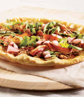 Pizza au canard fumé