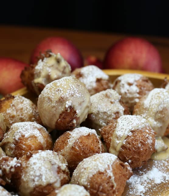 Beignets à la pomme et beurre d’érable