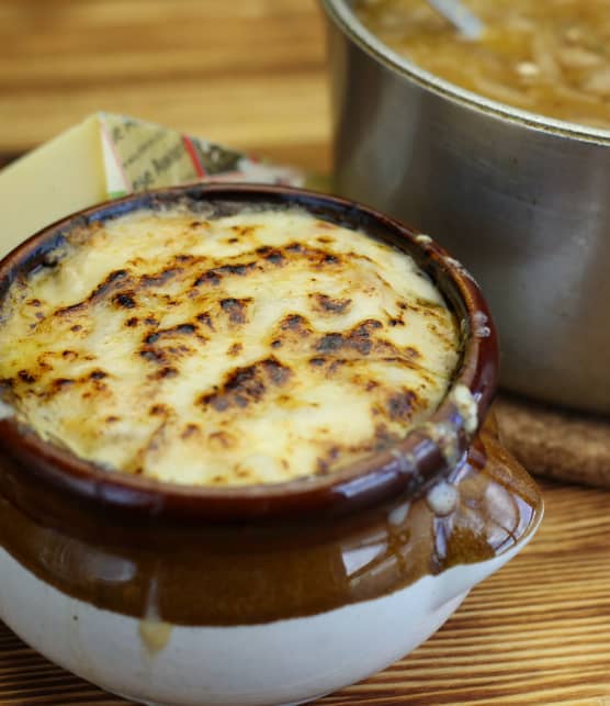 Soupe à l’oignon au fromage gruyère