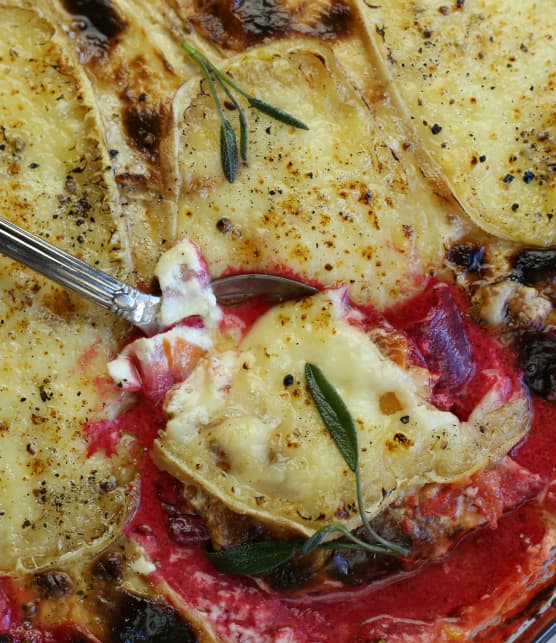 Gratin de légumes racines et fromage