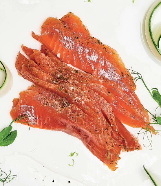 Gravlax de truite au cidre de pomme