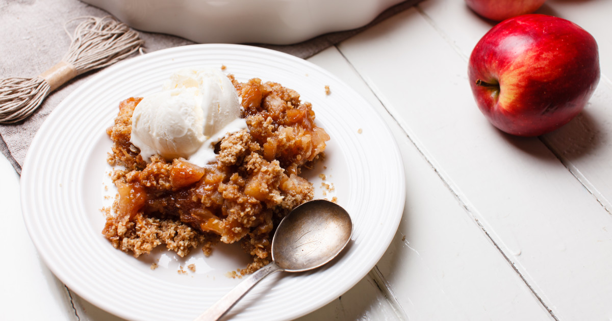 Crumble de pommes et poires  l'rable | Zeste