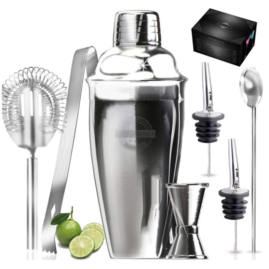 Lot De 2 Bouteilles En Verre Et Acier Inoxydable Pour Bitters Et Cocktails - 90ml
